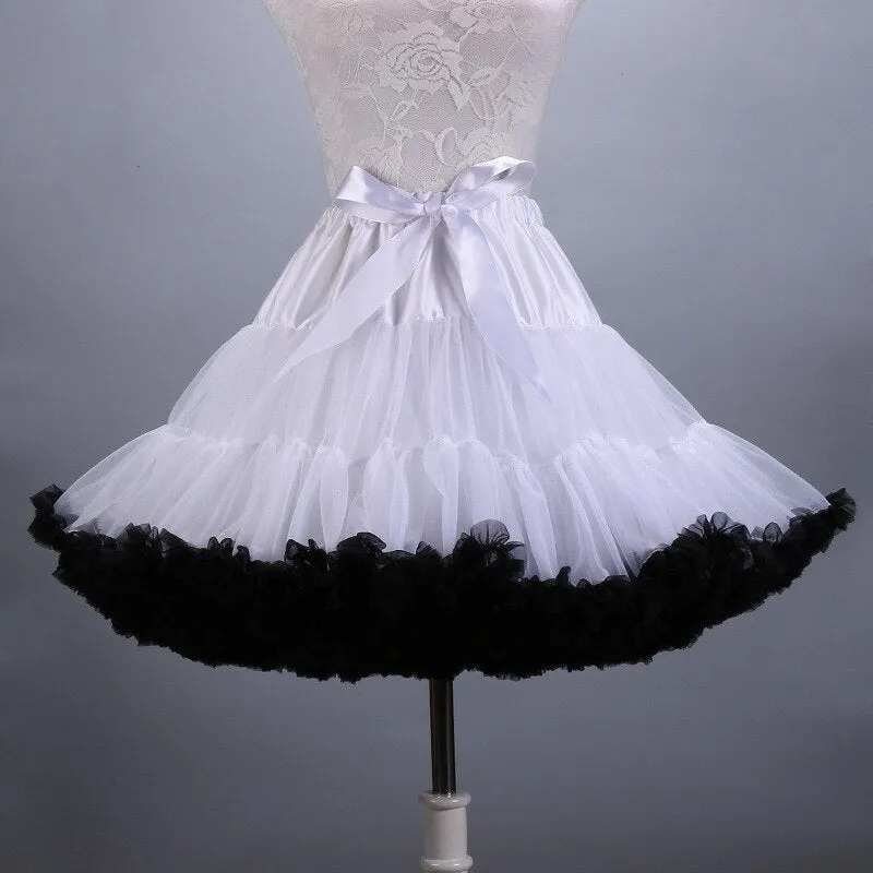 2019 New Adult Short Tulle Pettiskirt Colorful Tutu Skirt Crinoline for Women