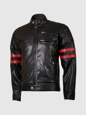 Black & Red Leather Jacket