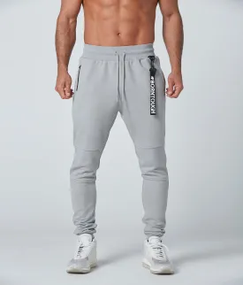 Born Tough Core Fit Zippered Gray Crossfit Jogger Pants for Men