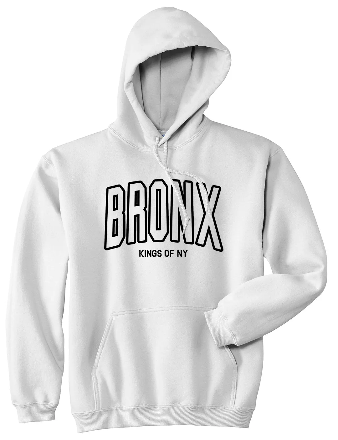 BRONX College Outline Mens Pullover Hoodie