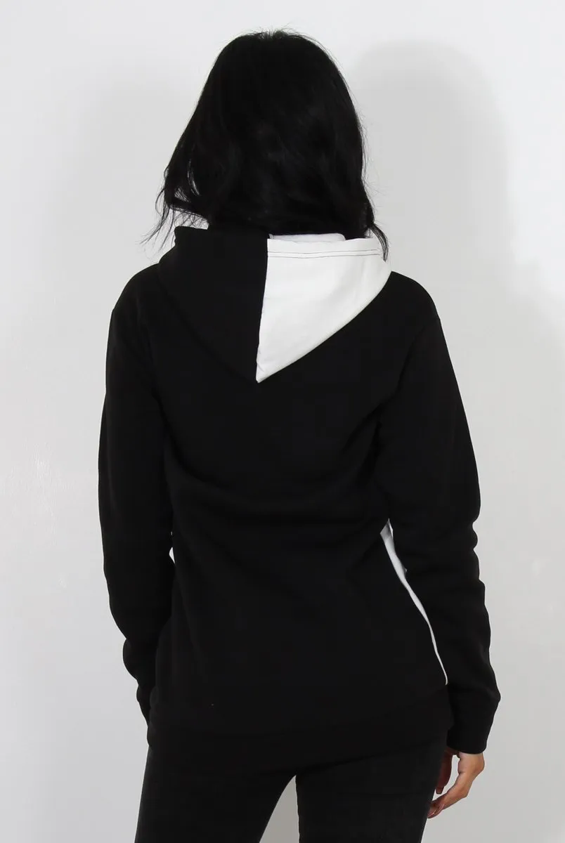 Delora White Panel Hoodie