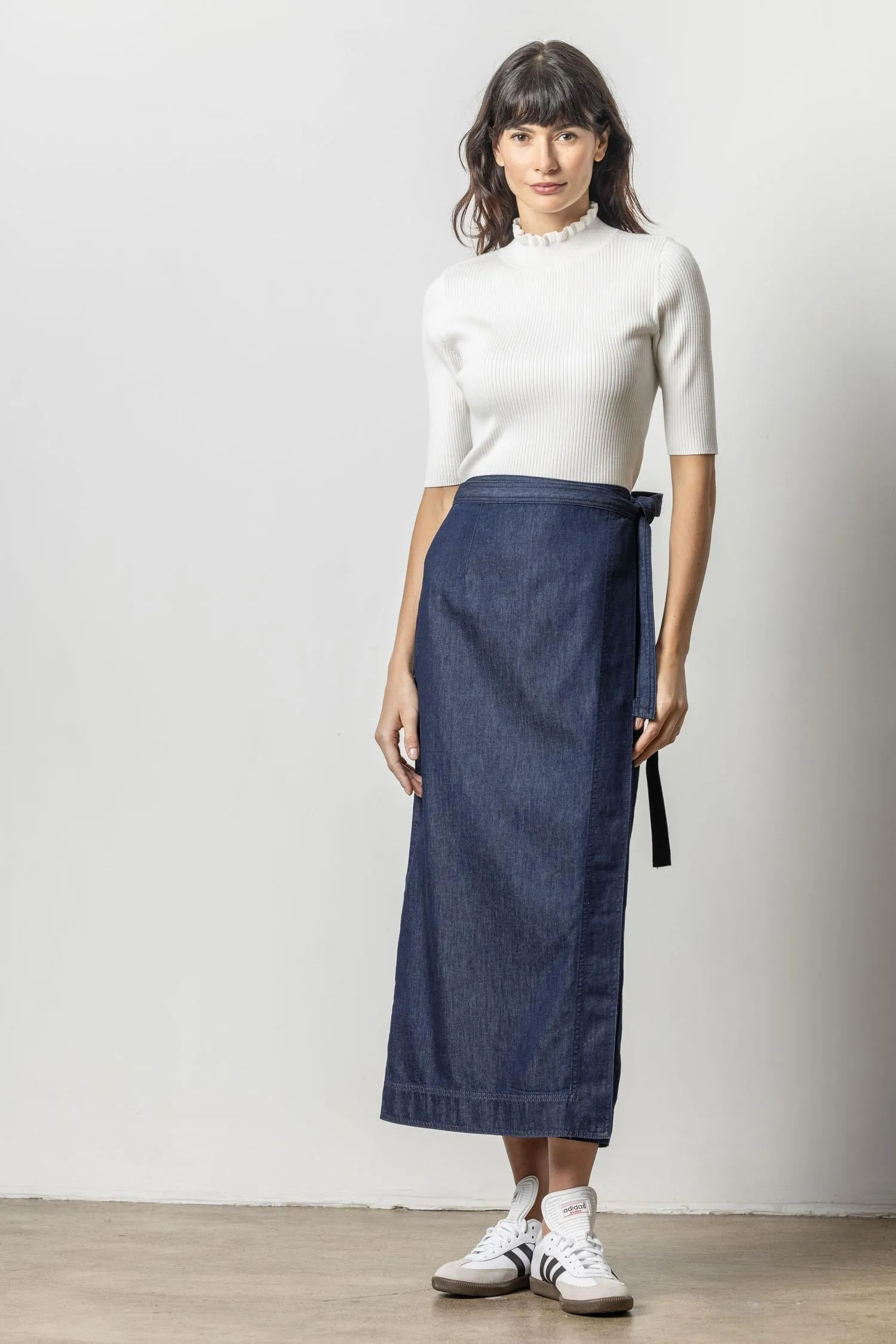 Denim Wrap Skirt