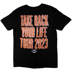 Disturbed Unisex T-Shirt: European Tour '23 Take Back (Back Print & Ex-Tour)