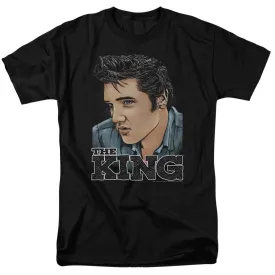 Elvis Presley Graphic King Mens T Shirt Black