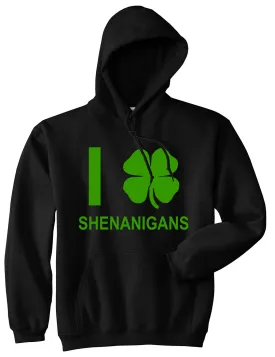 I Love Shenanigans Shamrock Mens Pullover Hoodie