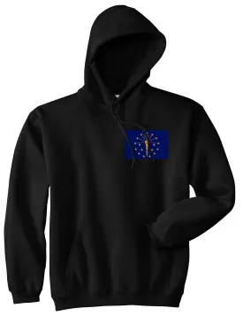 Indiana State Flag IN Chest Mens Pullover Hoodie