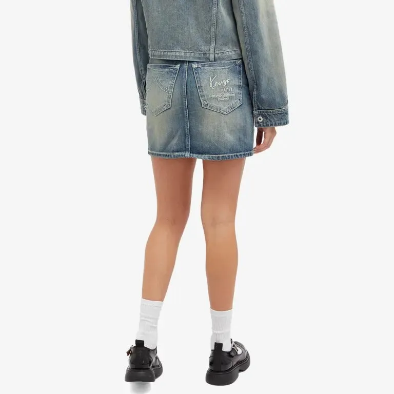 Kenzo Denim mini skirt, blue