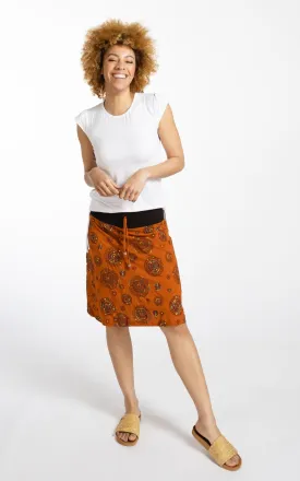 Mandala Skirt - Burnt Orange