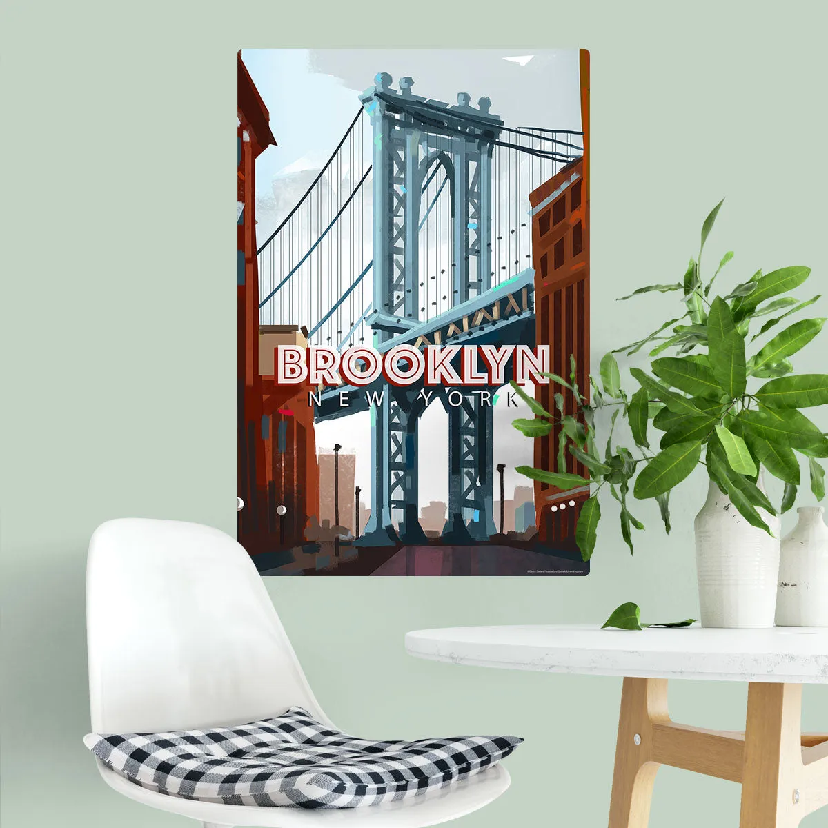 New York Brooklyn Bridge State Travel Decal