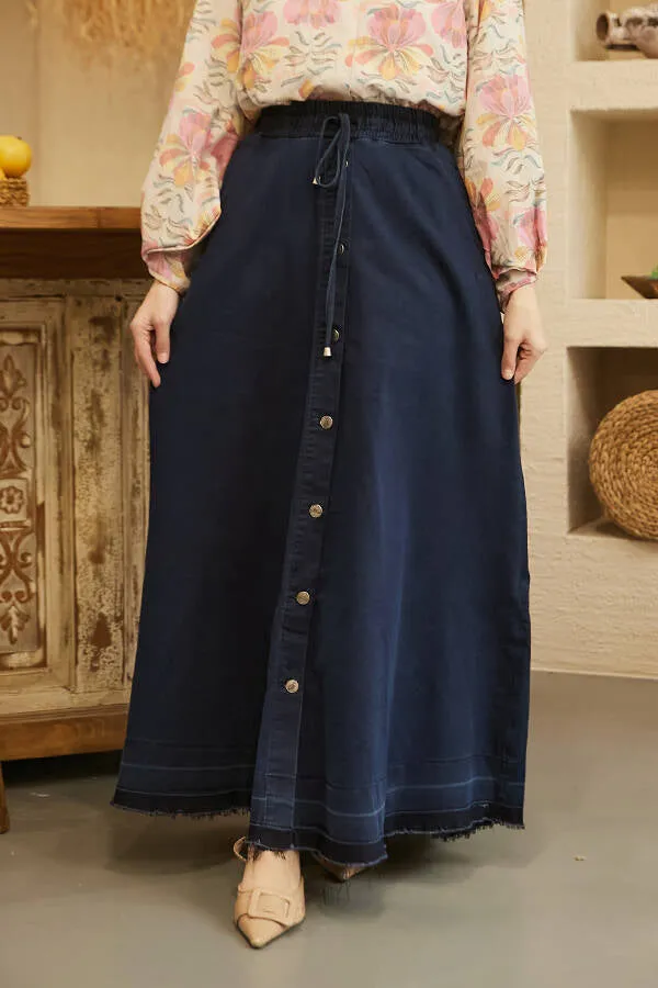 NW Mevlana Denim Skirt Dark Blue