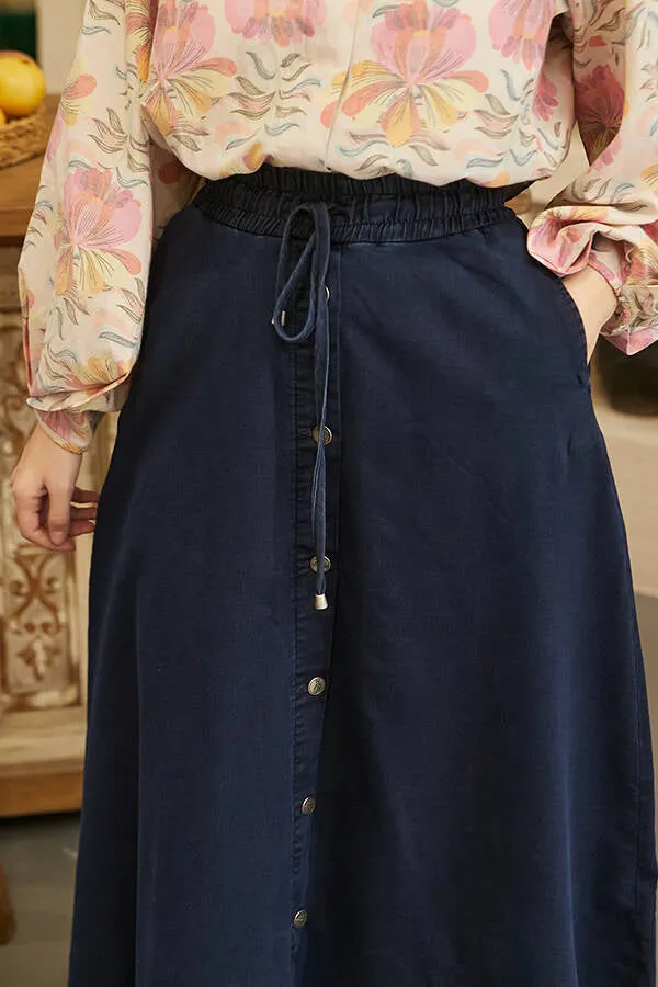 NW Mevlana Denim Skirt Dark Blue