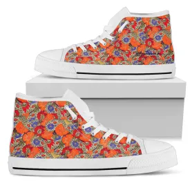 Orange Paisley  High Top Sneakers - x