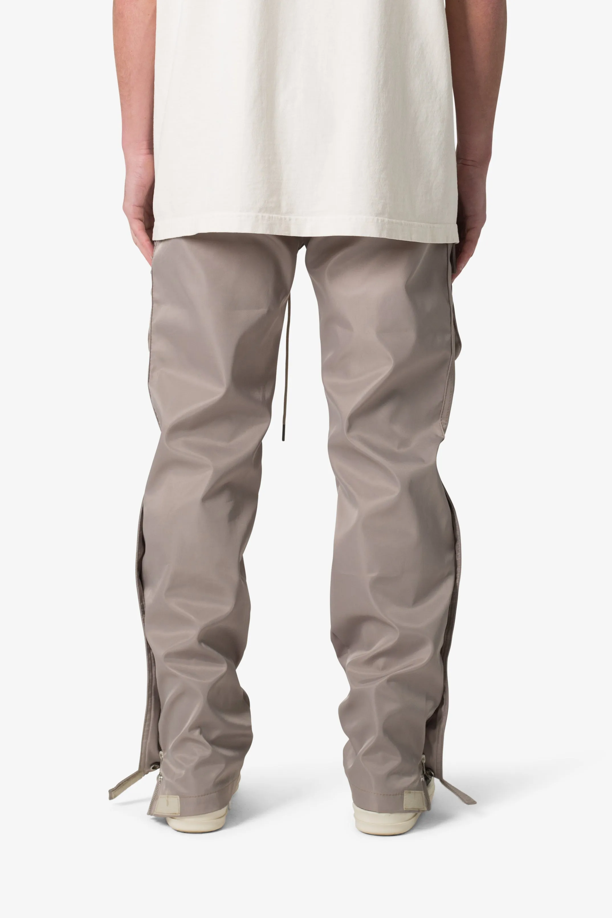 Snap Front Cargo Pants - Grey