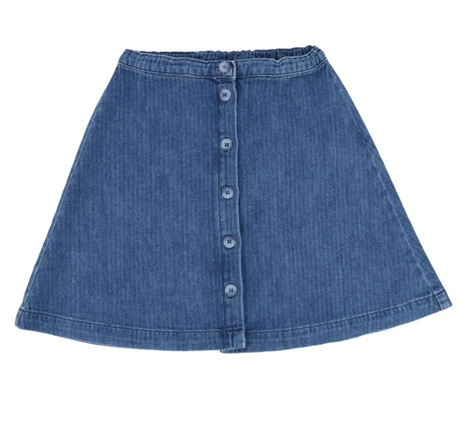 SOFT GALLERY DENIM BUTTON DOWN SKIRT