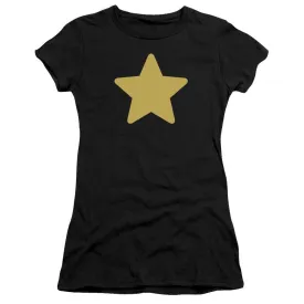 Steven Universe Greg Star Juniors Black T-Shirt