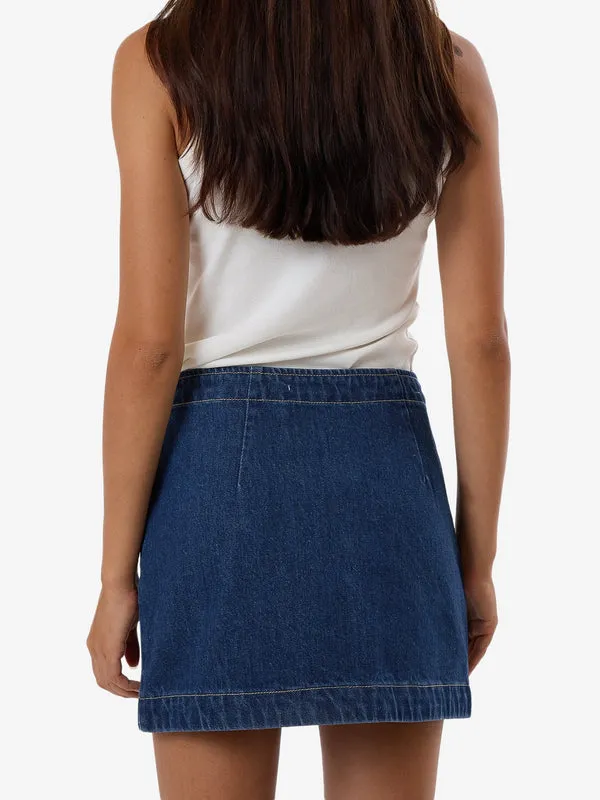 Thrills Marley Wrap Skirt - UNION BLUE