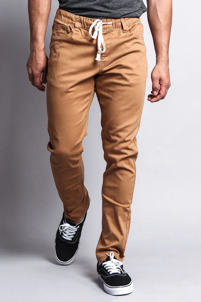 Twill Open Cuff Jogger Pants