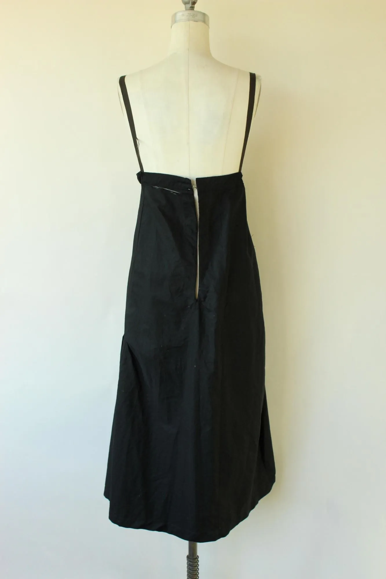 Vintage 1910s 1920s Edwardian Black Silk Skirt