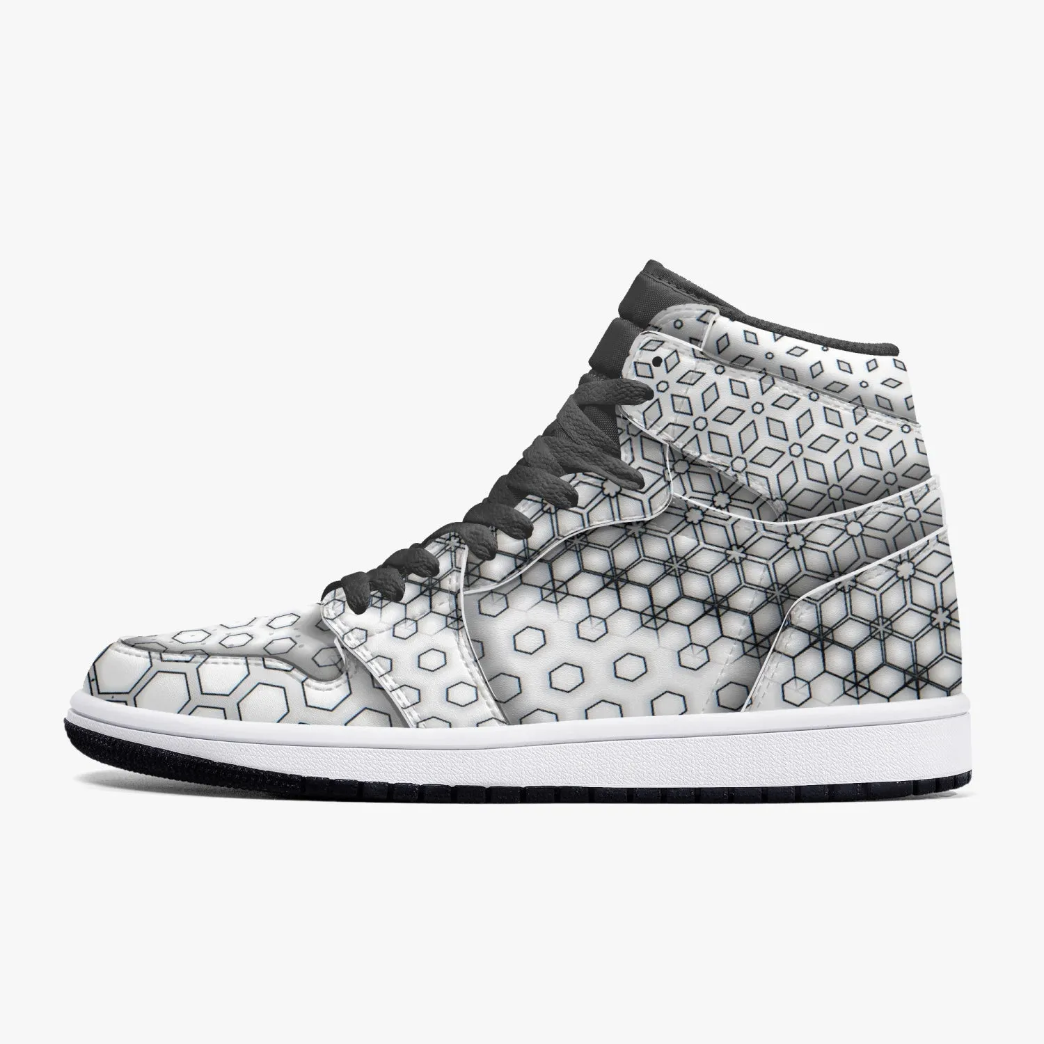 White Hexa | High-Top Leather Sneakers | Psypepper