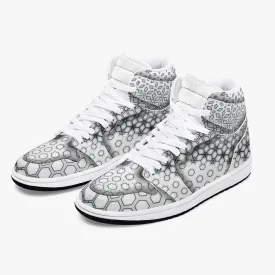 White Hexa | High-Top Leather Sneakers | Psypepper