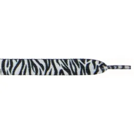 Wholesale Printed Flat 9/16" - Zebra (12 Pair Pack) Shoelaces